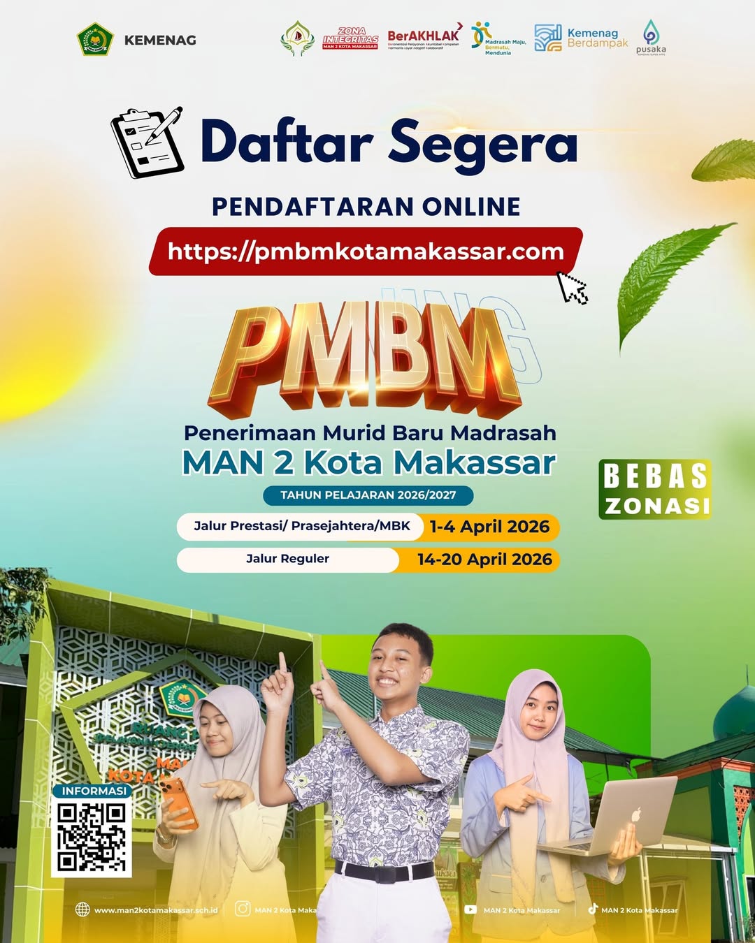 MAN 2 Kota Makassar Resmi Buka Pendaftaran Jalur Reguler PMBM 2026 