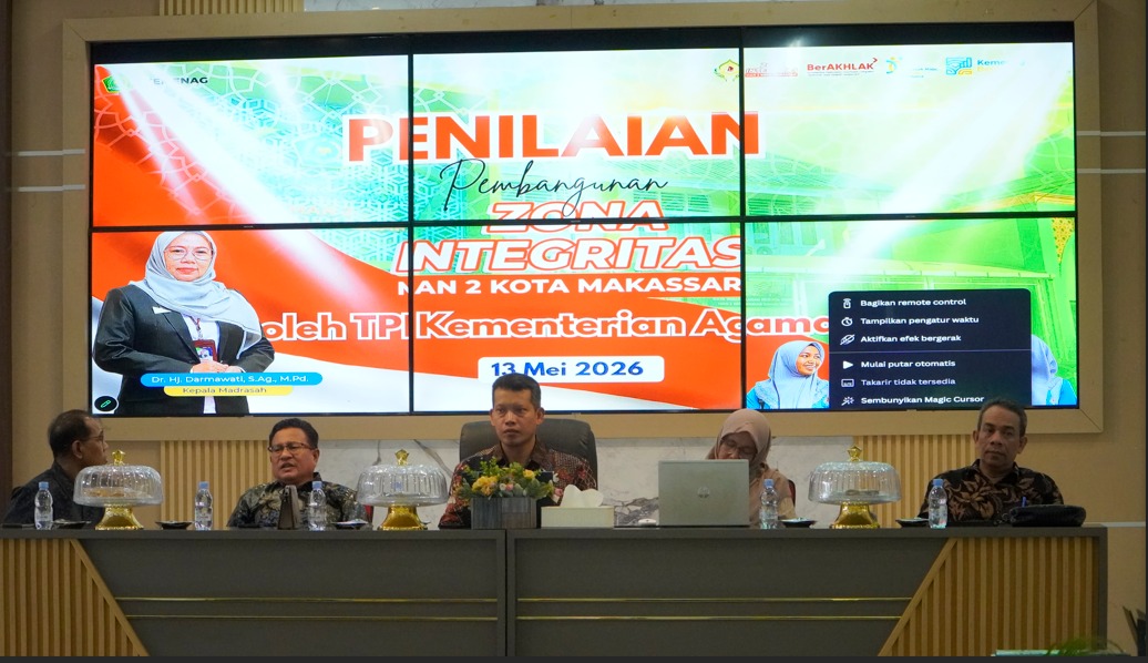 MAN 2 Kota Makassar Sambut Tim Penilai Internal Itjen Kemenag RI dalam Penilaian Zona Integritas Men
