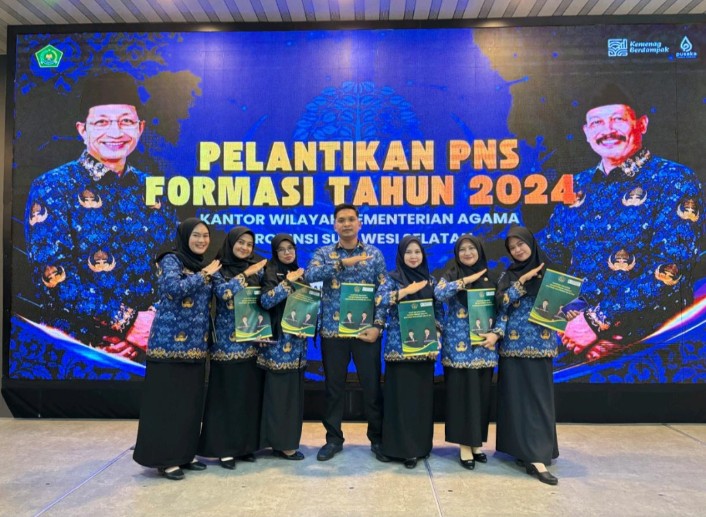 7 CPNS MAN 2 Kota Makassar Resmi Dilantik Jadi PNS, Menag Tekankan Istiqamah dalam Mengabdi